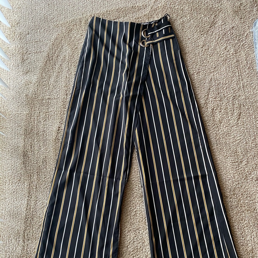 Lulumari Striped Wrap Pants
